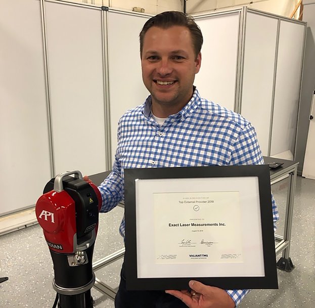 Exact Laser Receives Metrology Services Recognition from Valiant Tms